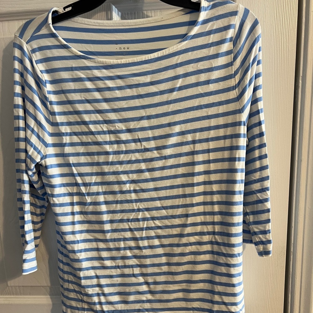A New Day Blue/White Striped Women's Top